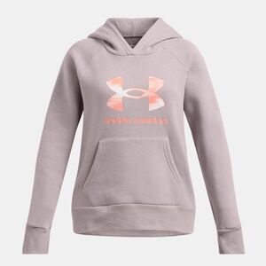 NWT Girls UA Rival Fleece Big Logo Print Fill